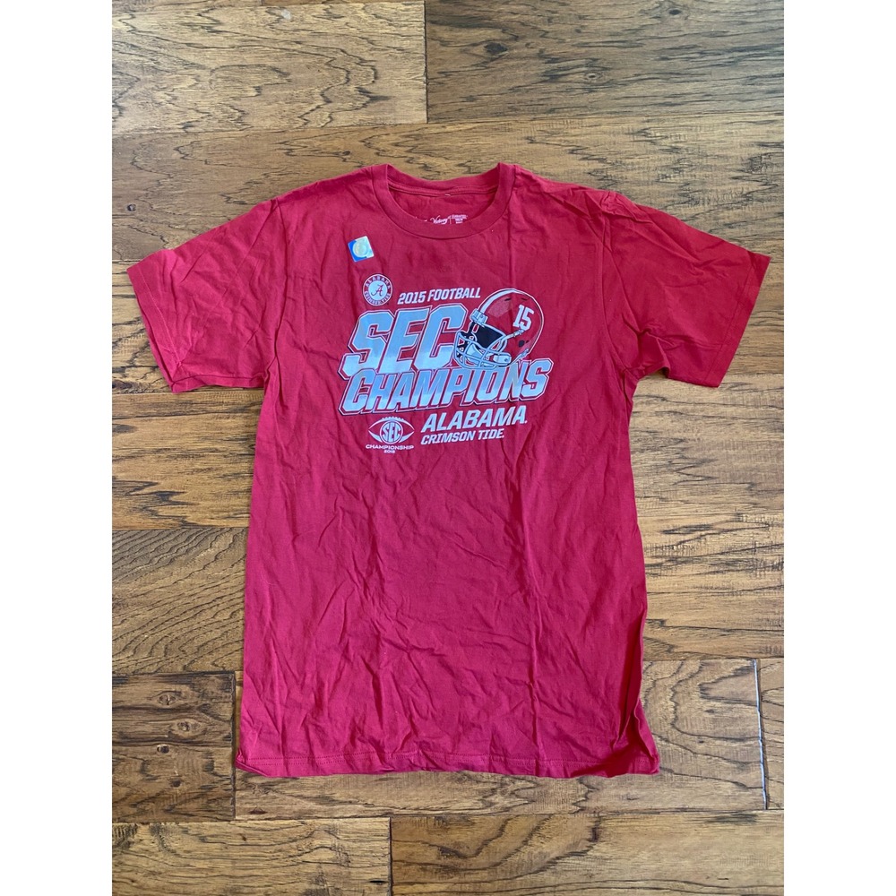 The Victory Alabama Crimson Tide 2015 SEC Champions T-Shirt Mens Sz M Red Cotton